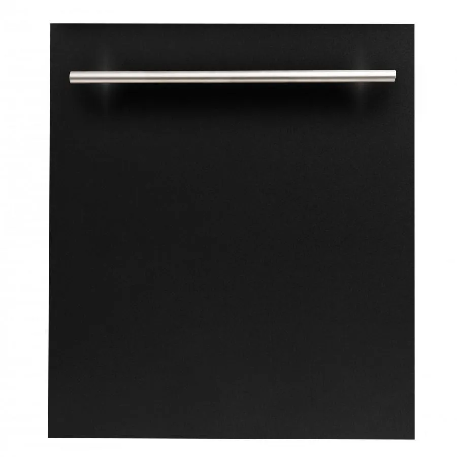 ZLINE 24-Inch Dishwasher in Black Matte with Stainless Steel Tub and Modern Style Handle (DW-BLM-H-24)