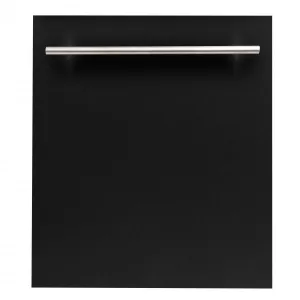 ZLINE 24-Inch Dishwasher in Black Matte with Stainless Steel Tub and Modern Style Handle (DW-BLM-H-24)