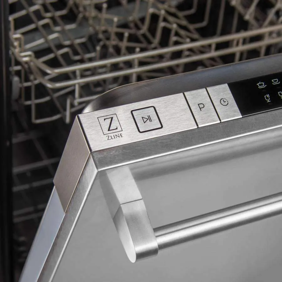 ZLINE 24-Inch Dishwasher in DuraSnow Stainless Steel with Traditional Handle (DW-SN-H-24)