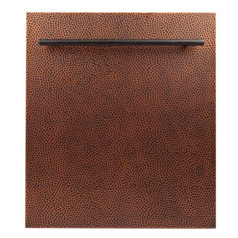 ZLINE 24-Inch Dishwasher in Hand-Hammered Copper Finish with Stainless Steel Tub and Modern Style Handle (DW-HH-24)