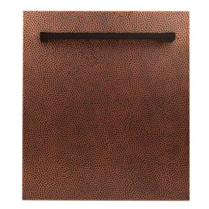 ZLINE 24-Inch Dishwasher in Hand-Hammered Copper with Stainless Steel Tub and Traditional Style Handle (DW-HH-H-24)