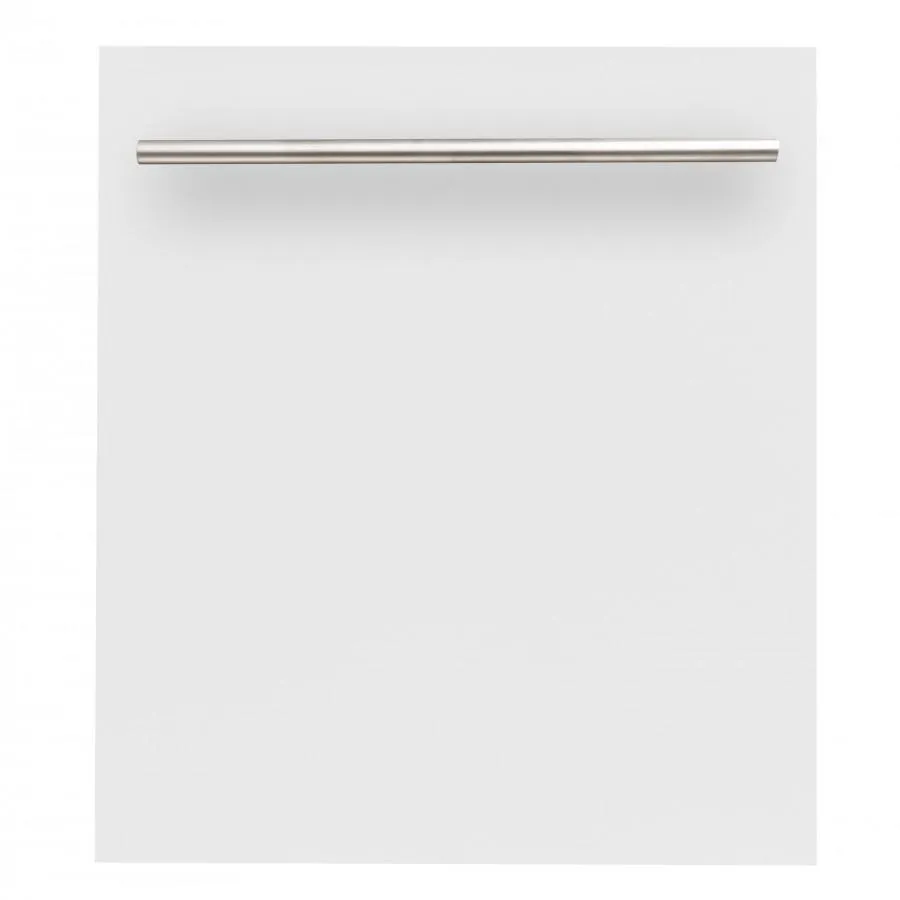 ZLINE 24-Inch Dishwasher in White Matte with Stainless Steel Tub and Modern Style Handle (DW-WM-H-24)