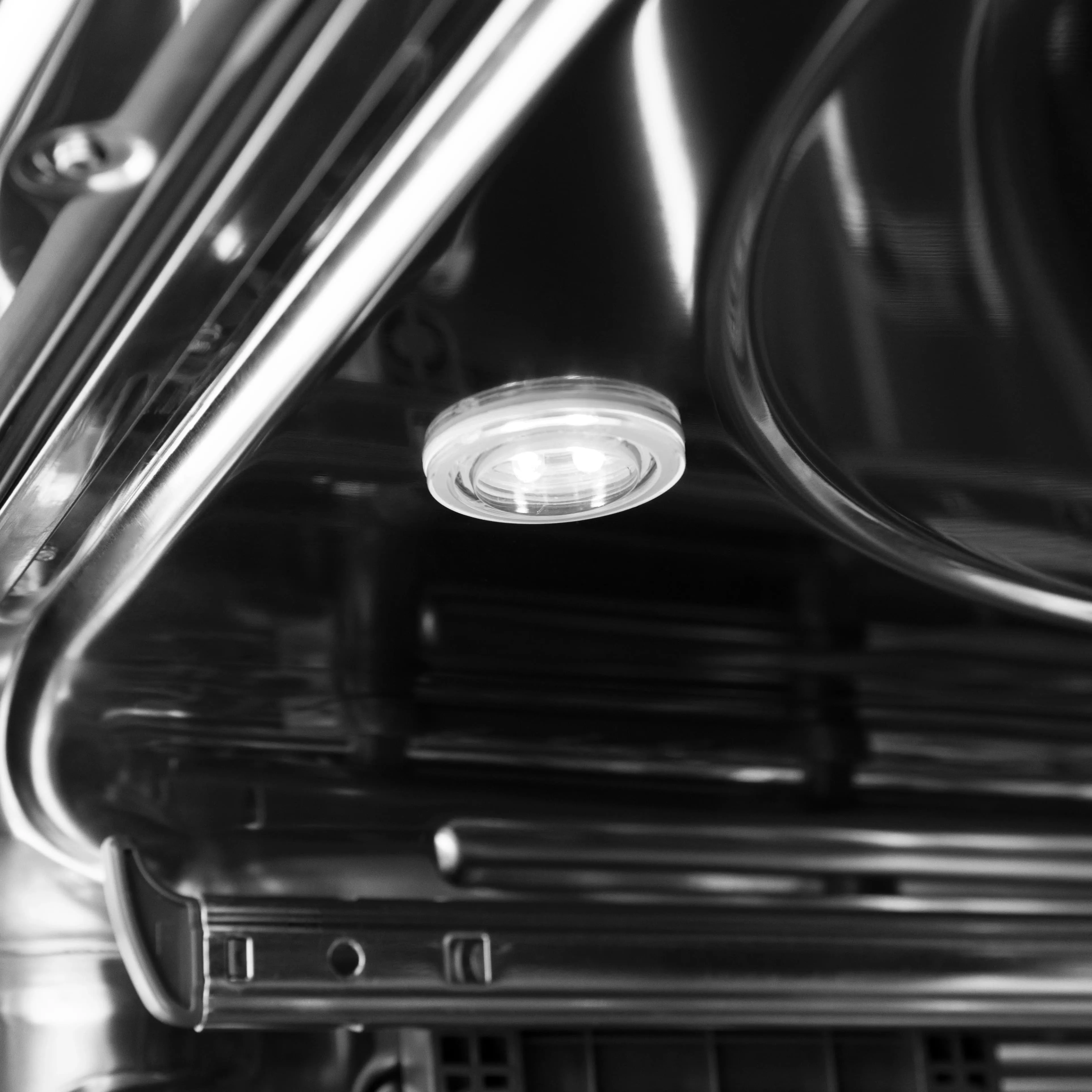 ZLINE 24-Inch Monument Series 3rd Rack Top Touch Control Dishwasher in Black Matte with Stainless Steel Tub, 45dBa (DWMT-BLM-24)