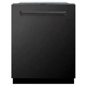 ZLINE 24-Inch Monument Series 3rd Rack Top Touch Control Dishwasher in Black Stainless Steel with Stainless Steel Tub, 45dBa (DWMT-BS-24)