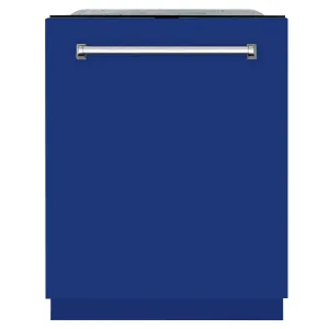 ZLINE 24-Inch Monument Series 3rd Rack Top Touch Control Dishwasher in Blue Gloss with Stainless Steel Tub, 45dBa (DWMT-BG-24)