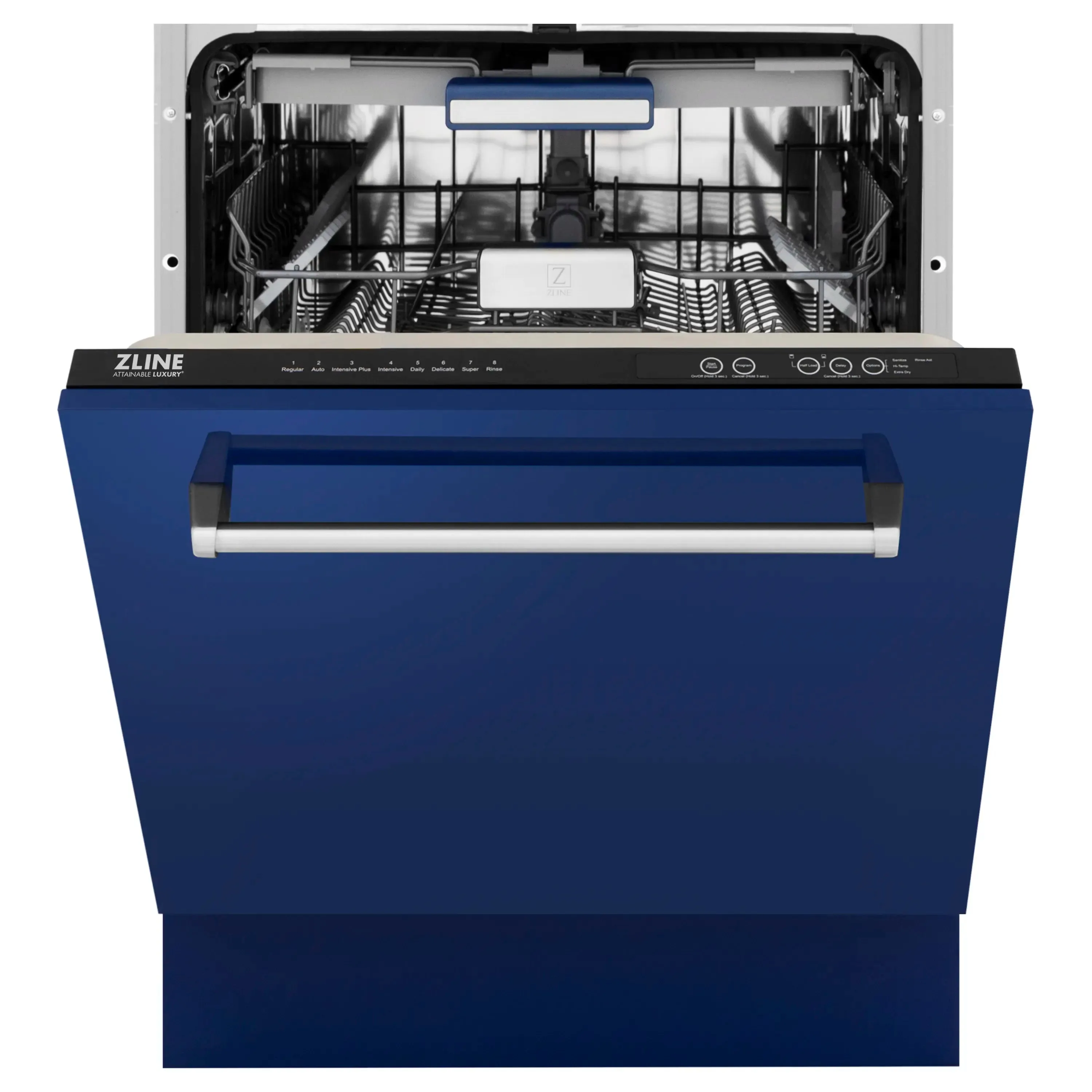 ZLINE 24-Inch Tallac Series 3rd Rack Dishwasher in Blue Gloss with Stainless Steel Tub, 51dBa (DWV-BG-24)