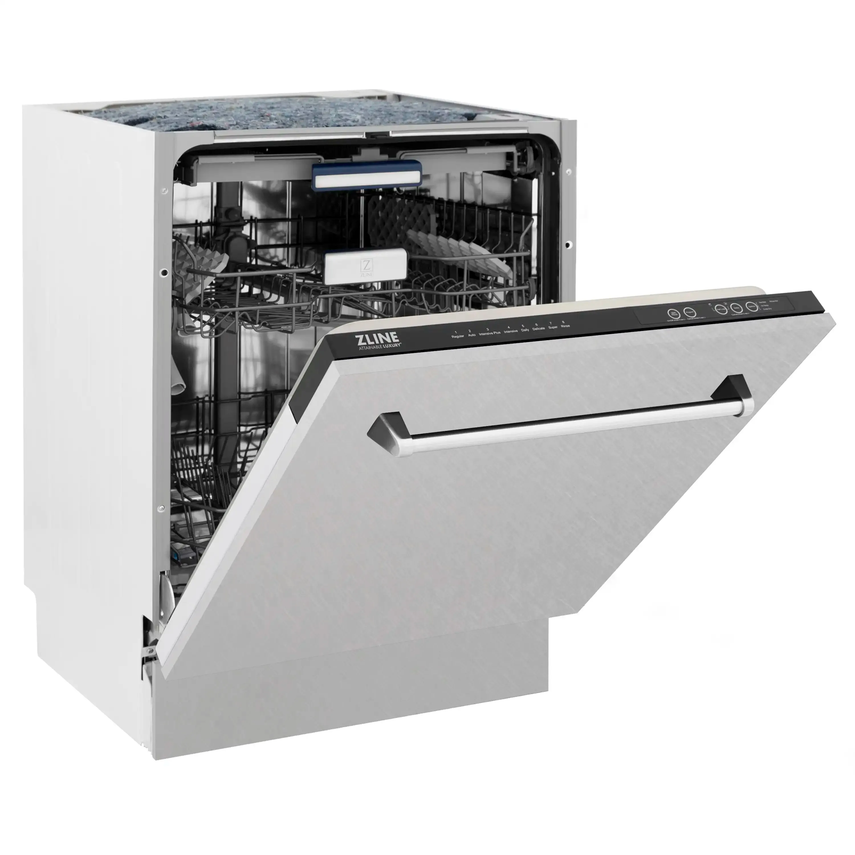 ZLINE 24-Inch Tallac Series 3rd Rack Dishwasher in DuraSnow with Stainless Steel Tub, 51dBa (DWV-SN-24)