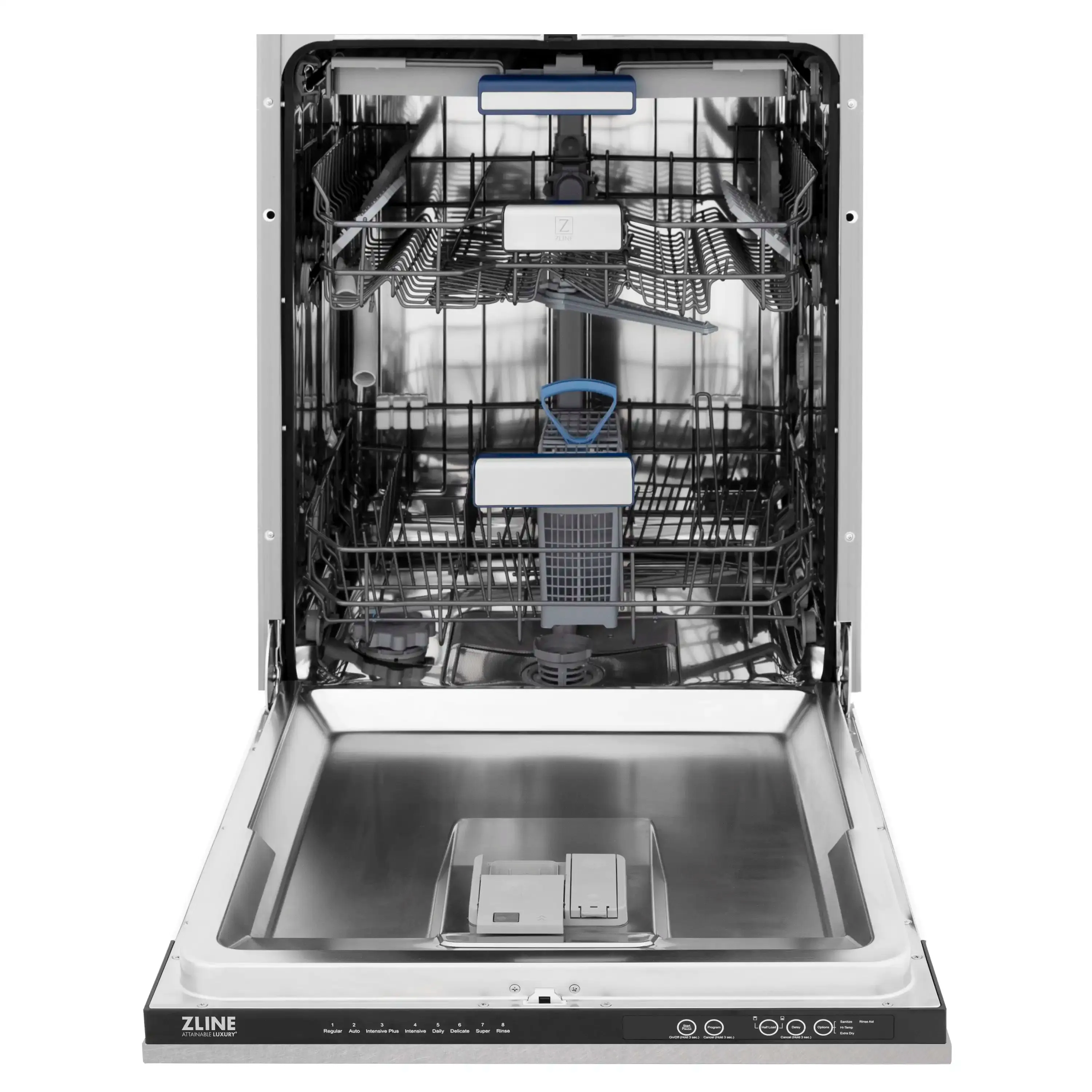 ZLINE 24-Inch Tallac Series 3rd Rack Dishwasher in DuraSnow with Stainless Steel Tub, 51dBa (DWV-SN-24)