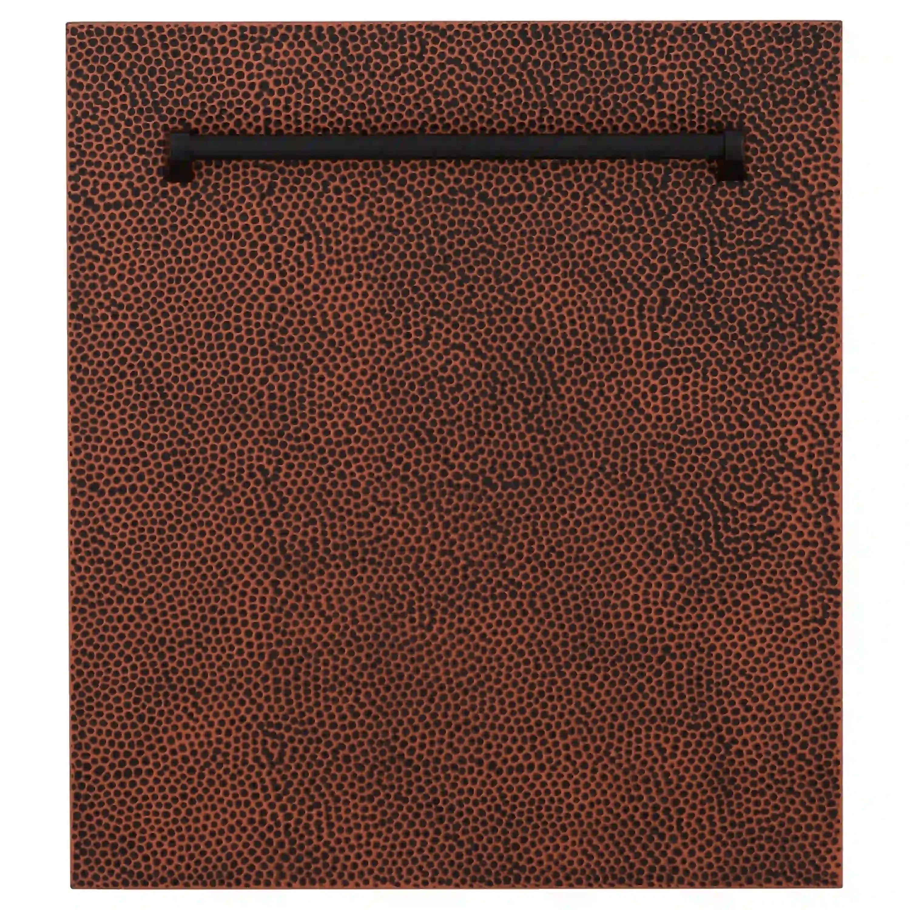 ZLINE 24-Inch Tallac Series 3rd Rack Dishwasher in Hand Hammered Copper with Stainless Steel Tub, 51dBa (DWV-HH-24)