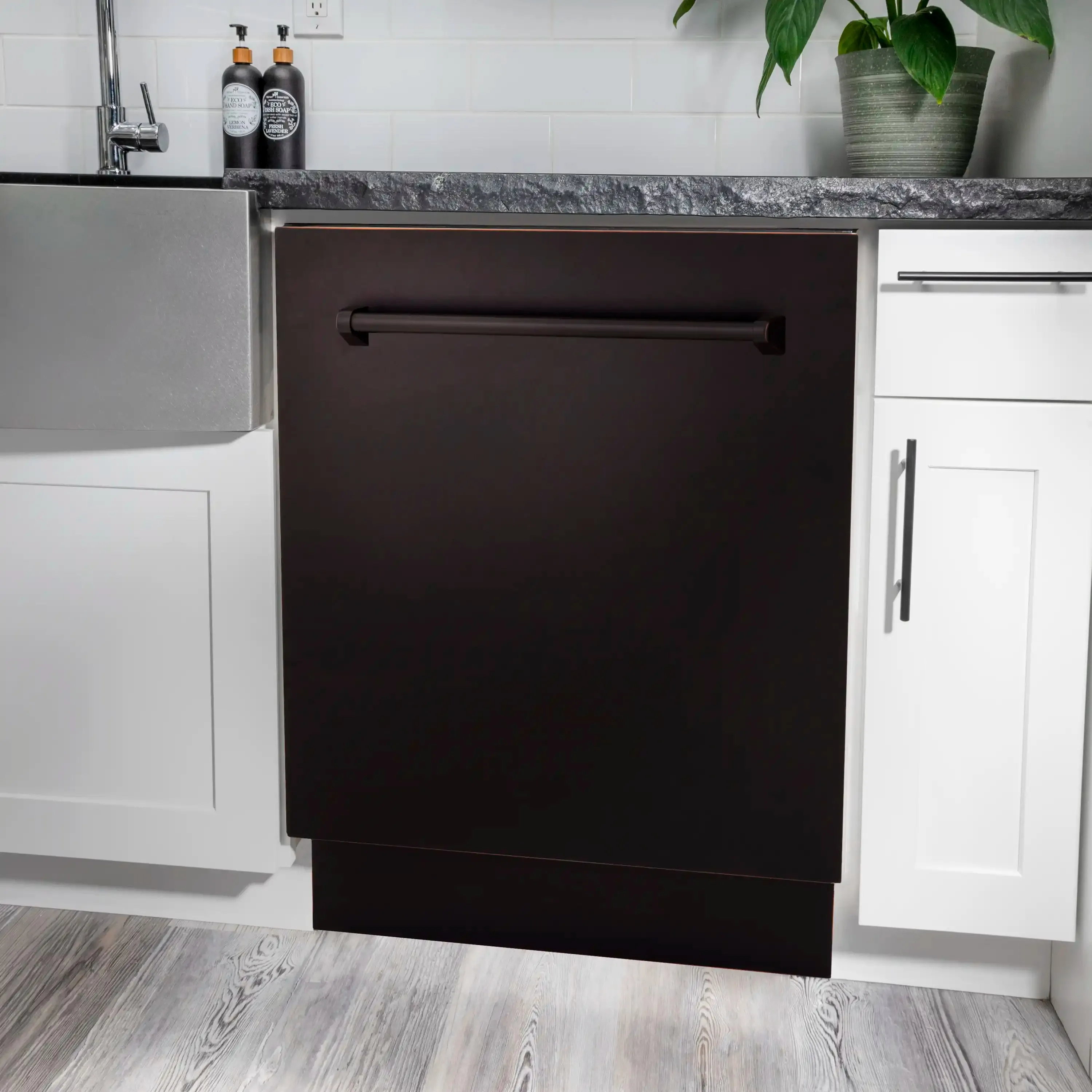 ZLINE 24-Inch Tallac Series 3rd Rack Dishwasher in Oil Rubbed Bronze with Stainless Steel Tub, 51dBa (DWV-ORB-24)