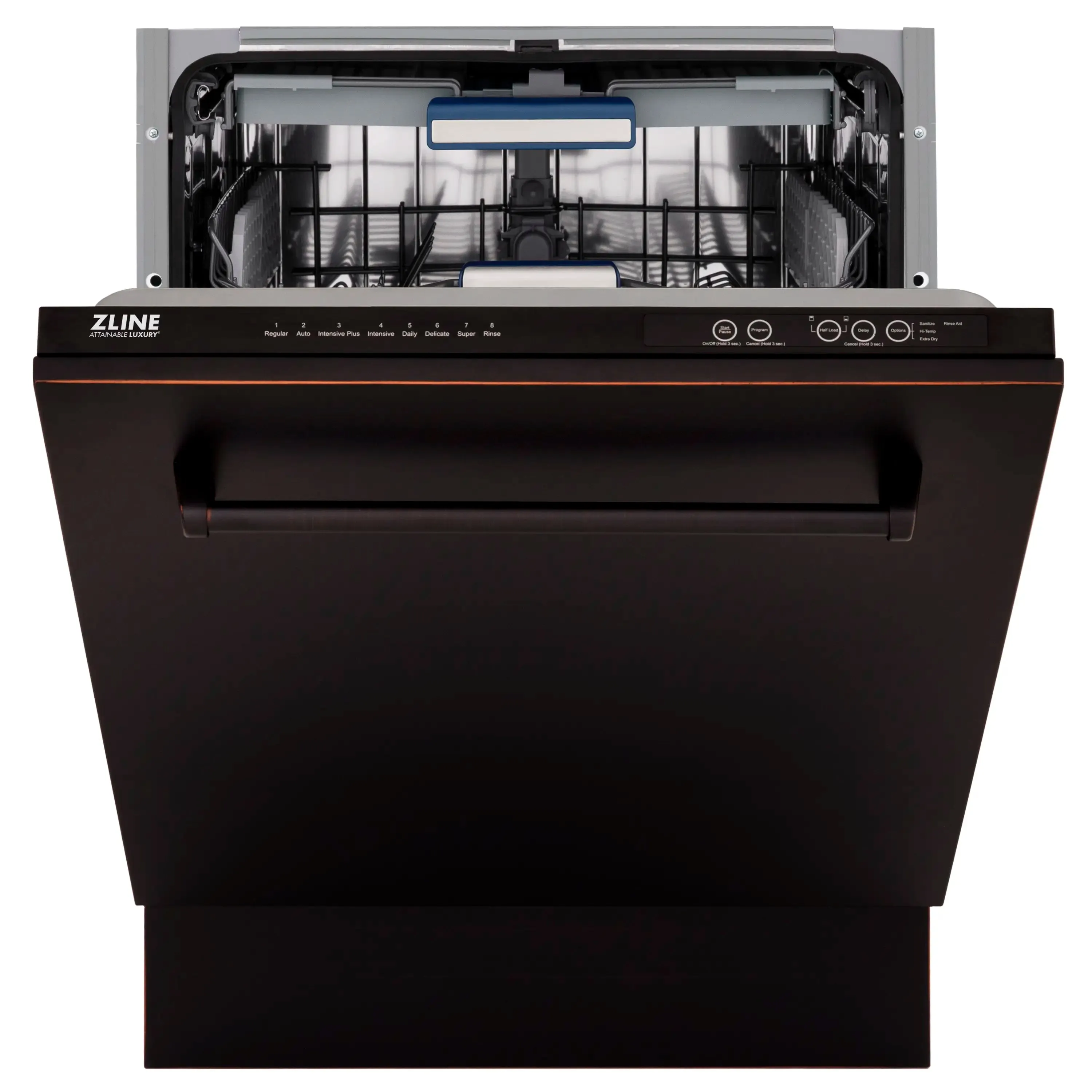 ZLINE 24-Inch Tallac Series 3rd Rack Dishwasher in Oil Rubbed Bronze with Stainless Steel Tub, 51dBa (DWV-ORB-24)