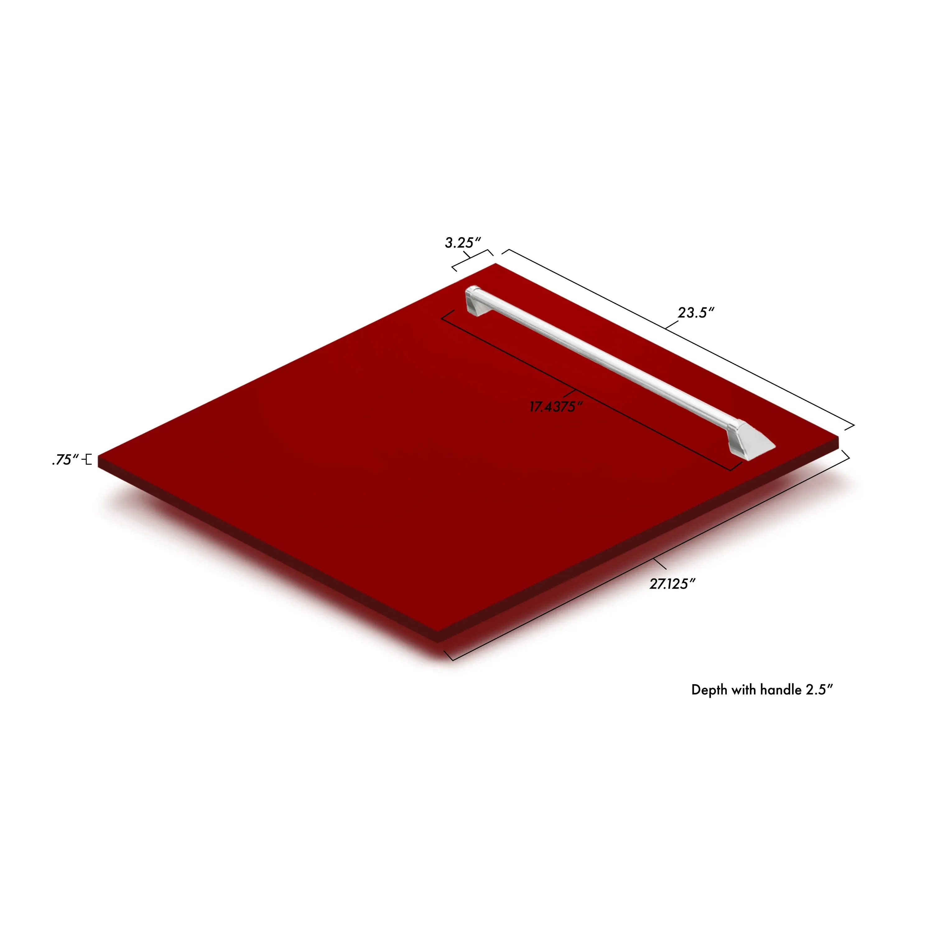 ZLINE 24-Inch Tallac Series 3rd Rack Dishwasher in Red Gloss with Stainless Steel Tub, 51dBa (DWV-RG-24)