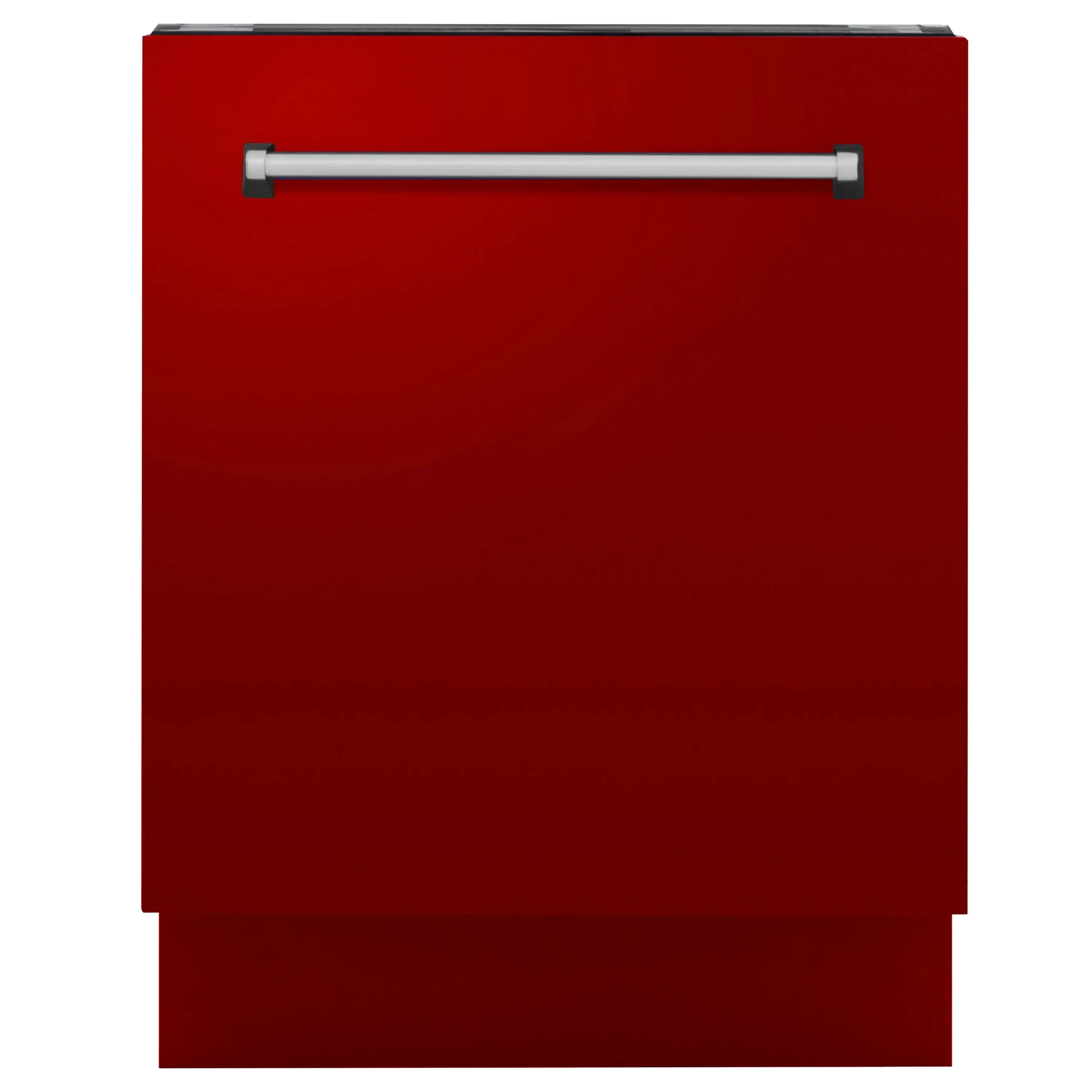 ZLINE 24-Inch Tallac Series 3rd Rack Dishwasher in Red Gloss with Stainless Steel Tub, 51dBa (DWV-RG-24)
