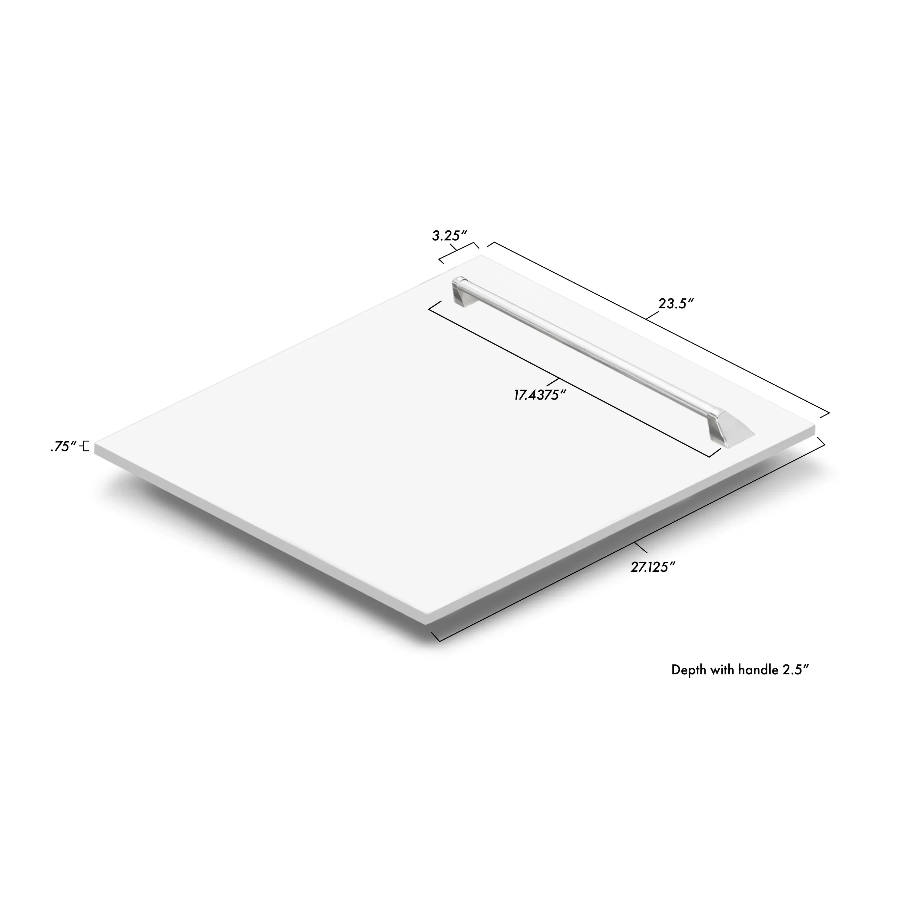 ZLINE 24-Inch Tallac Series 3rd Rack Dishwasher in White Matte with Stainless Steel Tub, 51dBa (DWV-WM-24)