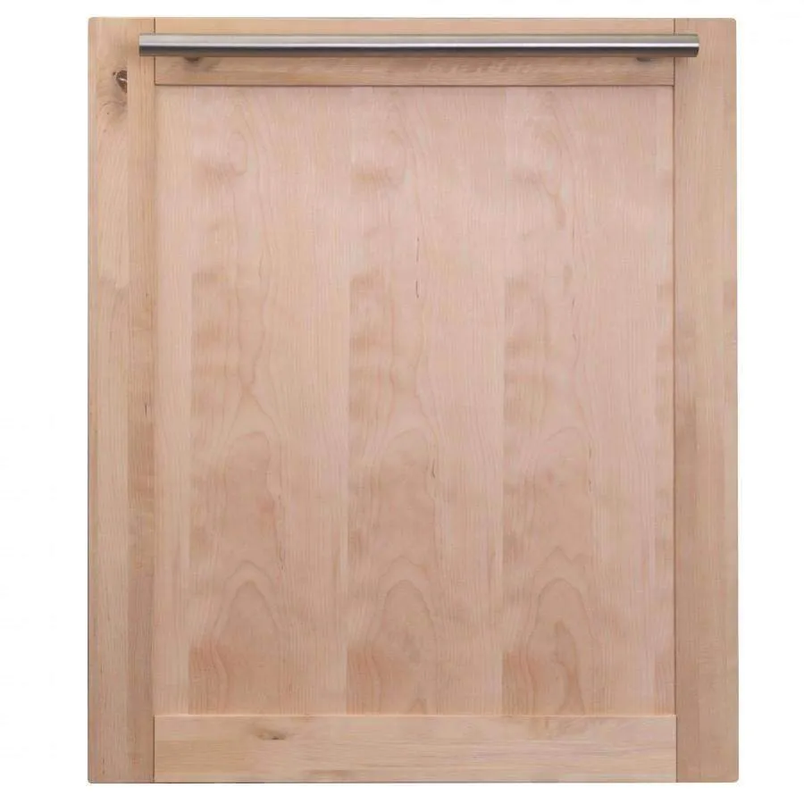 ZLINE 24-Inch Top Control Dishwasher in Unfinished Wood with Modern Style Handle (DW-UF-24)