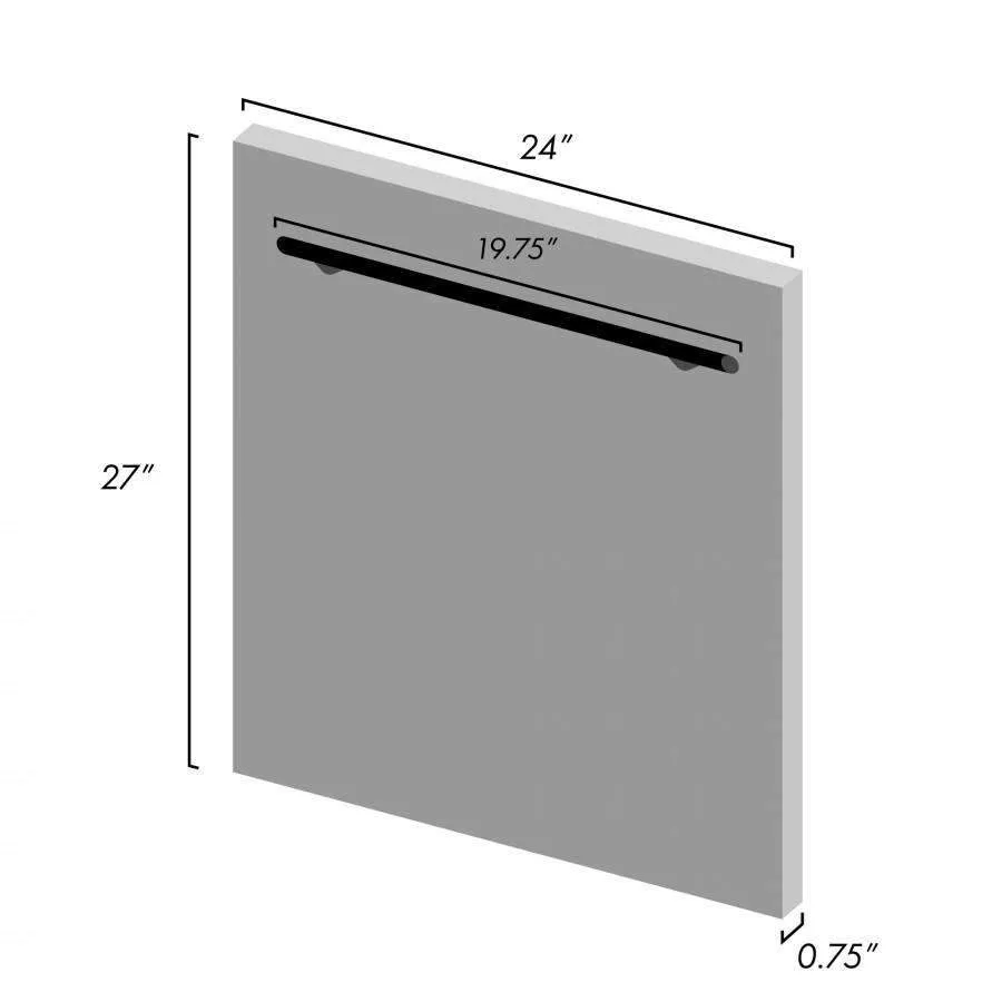 ZLINE 24-Inch Top Control Dishwasher in Unfinished Wood with Modern Style Handle (DW-UF-24)