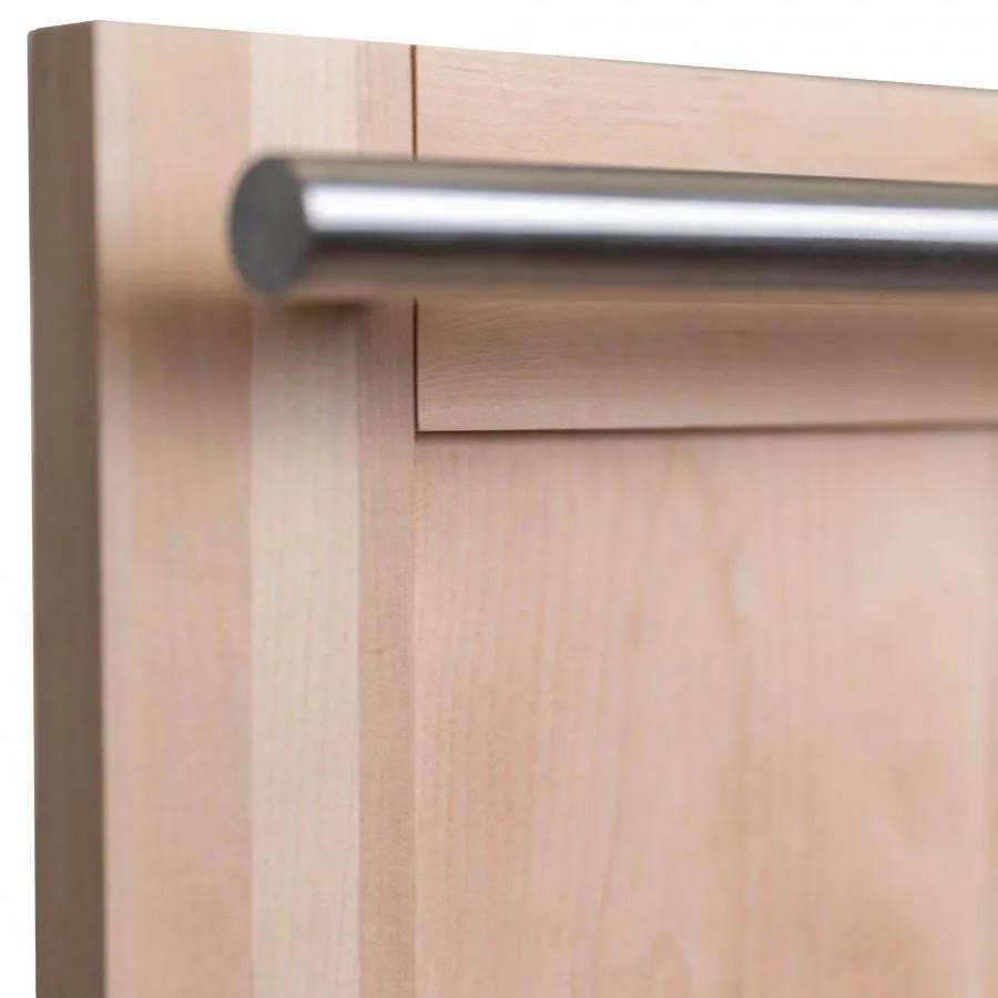 ZLINE 24-Inch Top Control Dishwasher in Unfinished Wood with Modern Style Handle (DW-UF-24)