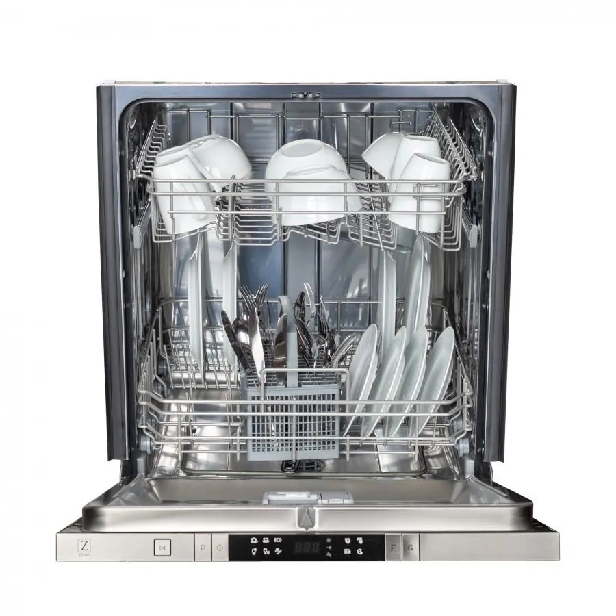 ZLINE 24-Inch Top Control Dishwasher in Unfinished Wood with Traditional Style Handle (DW-UF-H-24)