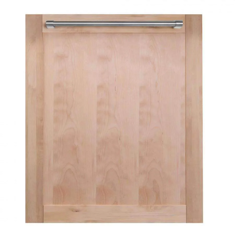 ZLINE 24-Inch Top Control Dishwasher in Unfinished Wood with Traditional Style Handle (DW-UF-H-24)