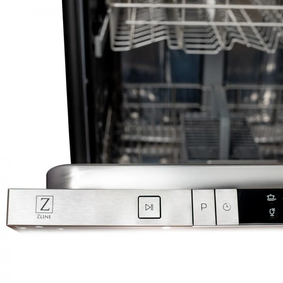ZLINE 24-Inch Top Control Dishwasher in Unfinished Wood with Traditional Style Handle (DW-UF-H-24)