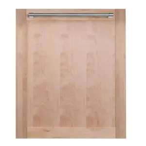 ZLINE 24-Inch Top Control Dishwasher in Unfinished Wood with Traditional Style Handle (DW-UF-H-24)