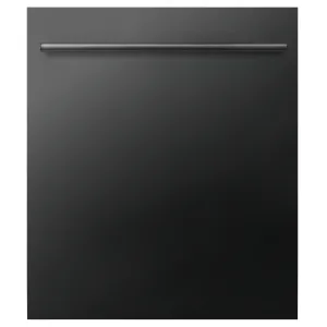 ZLINE 24-Inch Top Control Dishwasher with Stainless Steel Tub and Modern Style Handle in Black Stainless Steel (DW-BS-H-24)