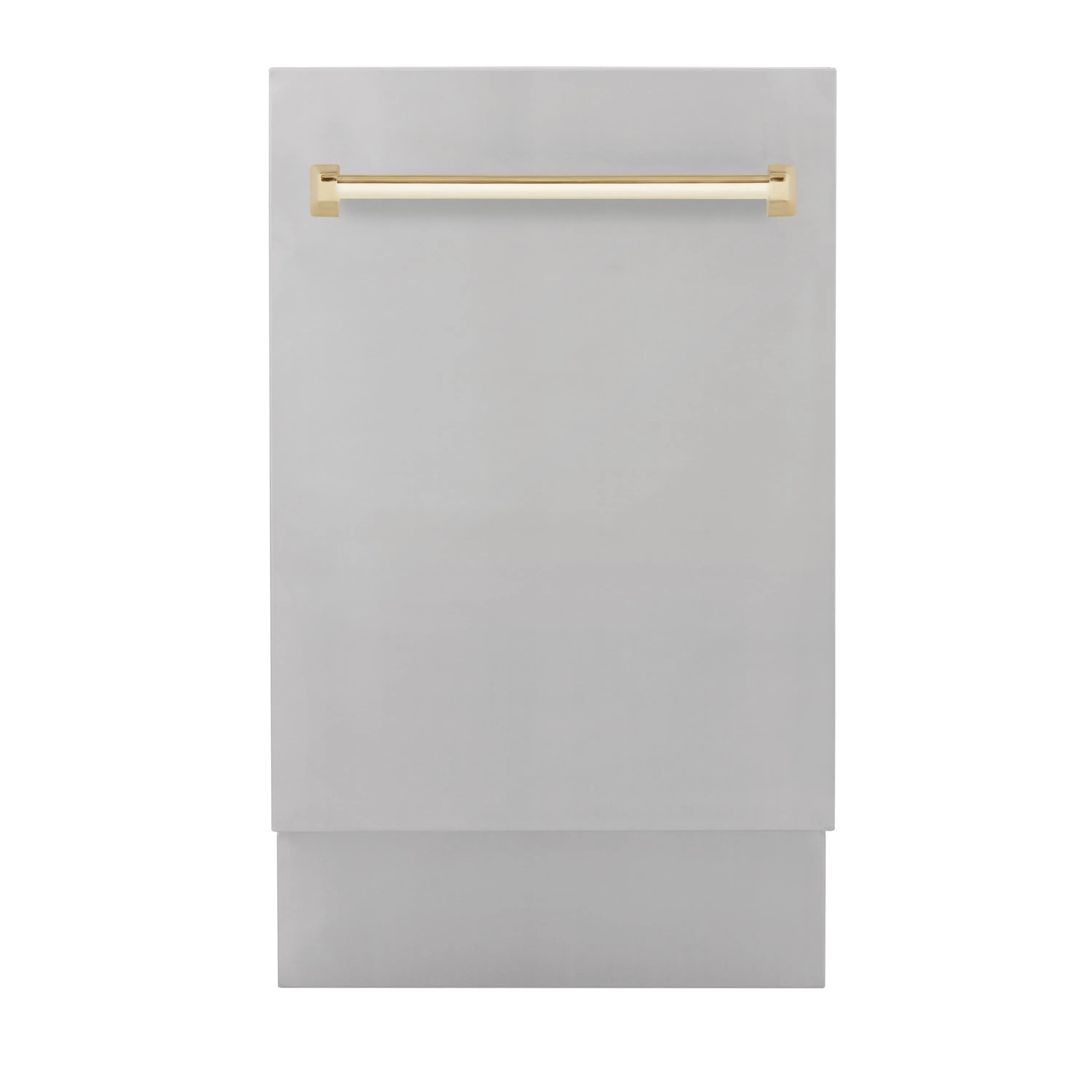 ZLINE Autograph Edition 18-Inch Compact 3rd Rack Top Control Dishwasher in Stainless Steel with Gold Handle, 51dBa (DWVZ-304-18-G)