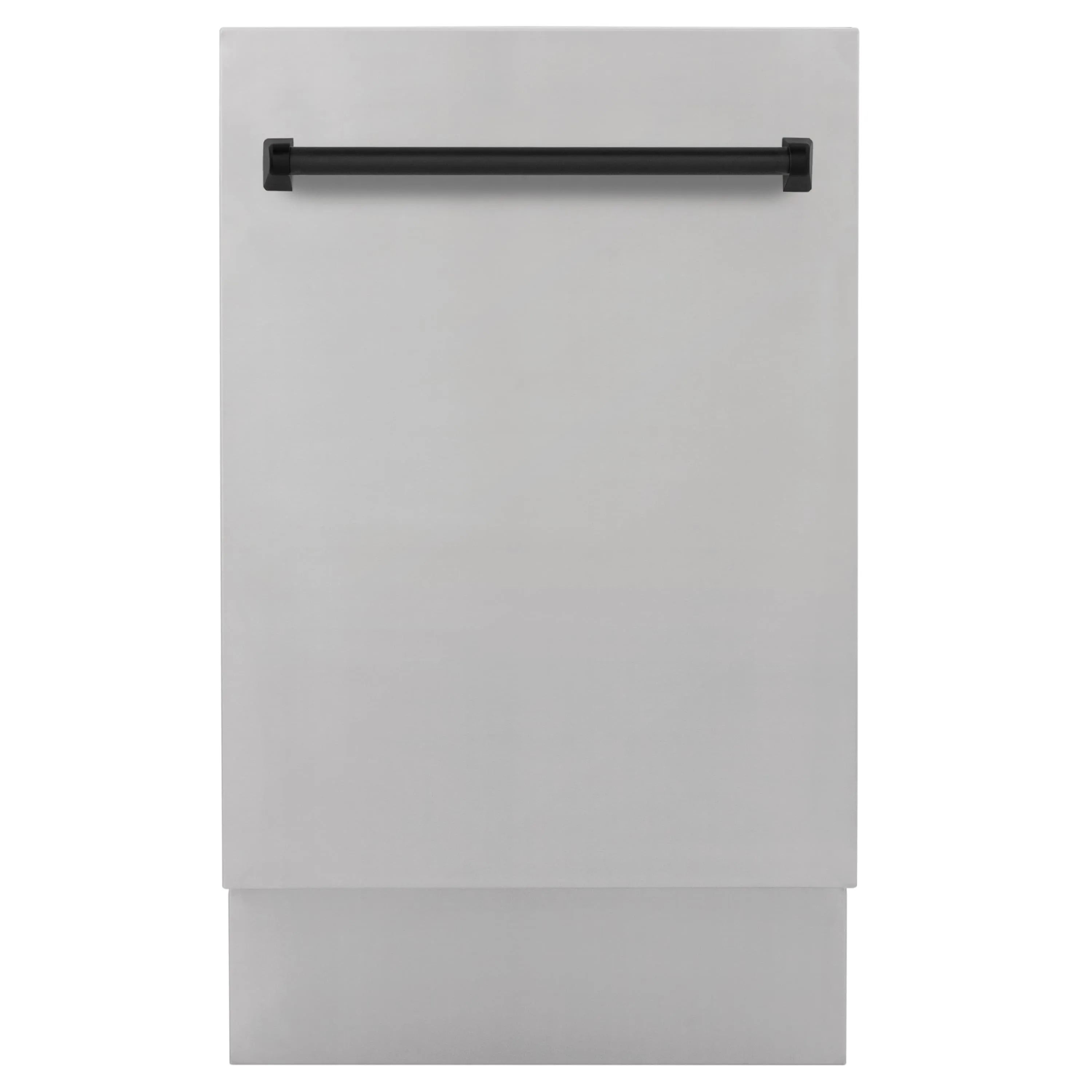 ZLINE Autograph Edition 18-Inch Compact 3rd Rack Top Control Dishwasher in Stainless Steel with Matte Black Handle, 51dBa (DWVZ-304-18-MB)