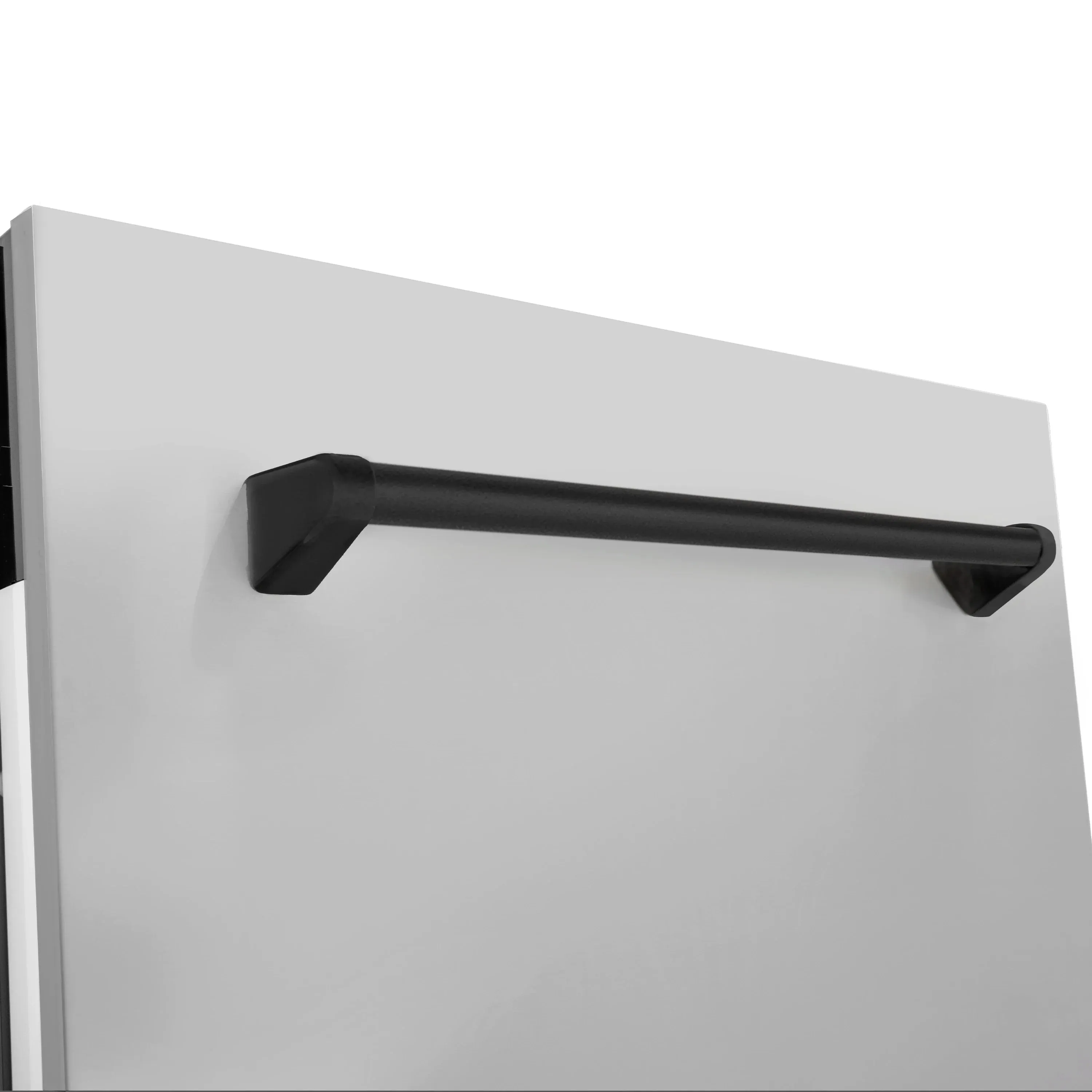 ZLINE Autograph Edition 24-Inch 3rd Rack Top Control Tall Tub Dishwasher in Stainless Steel with Matte Black Handle, 51dBa (DWVZ-304-24-MB)