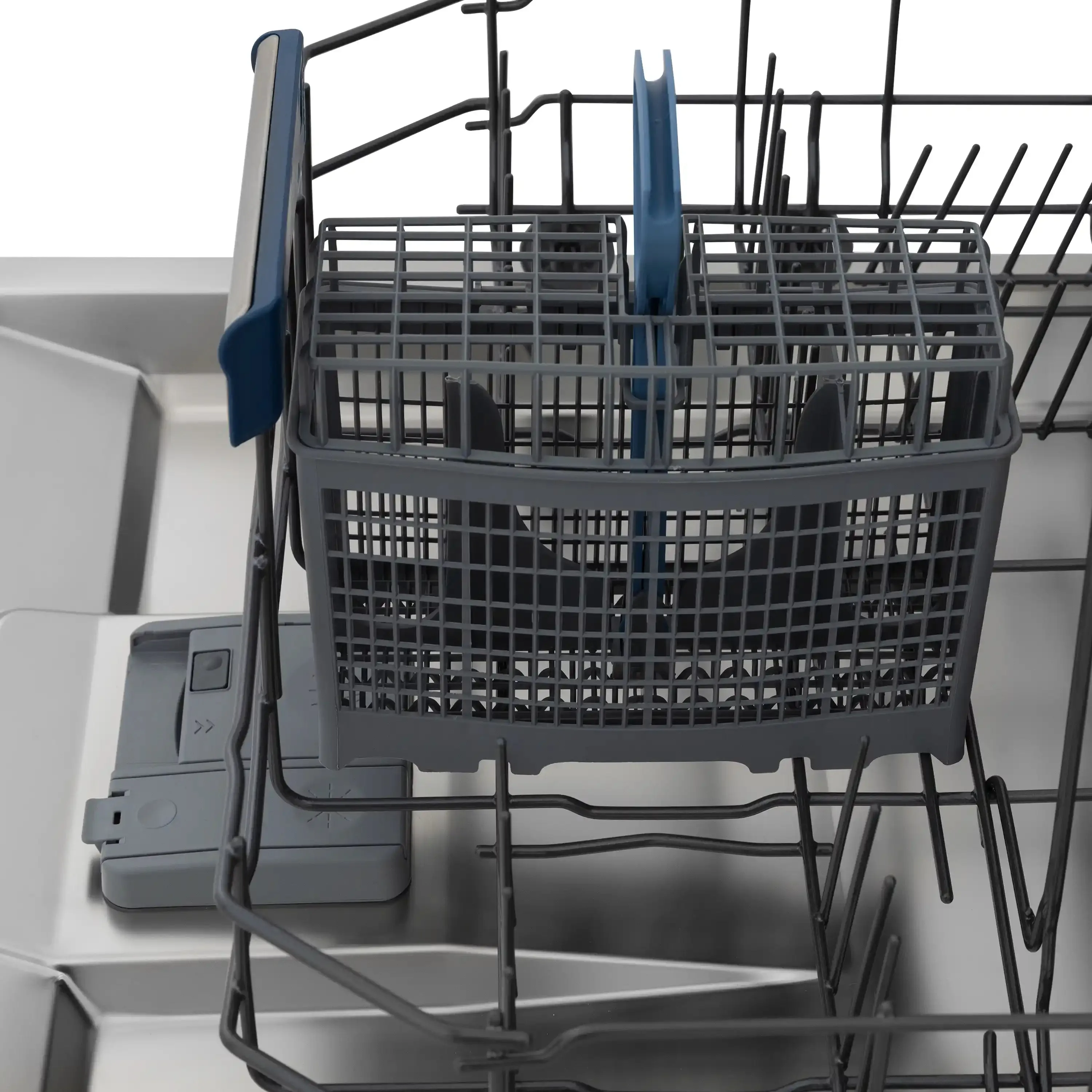 ZLINE Autograph Edition 24-Inch 3rd Rack Top Control Tall Tub Dishwasher in Stainless Steel with Matte Black Handle, 51dBa (DWVZ-304-24-MB)
